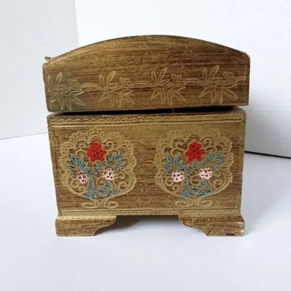 Vintage Florentine Style Musical Jewelry Chest/Box